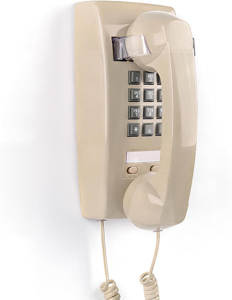 Aokpsrt Retro Wall Telephone with Mechanical Ringer Vintage Wall Phones for Landline Wall Mount with Adjustable Volume Old Fashioned Corded Phone for Kitchen Home School Office - Image 1